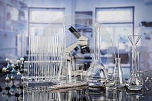 Science theme. Modern scientific laboratory interior.