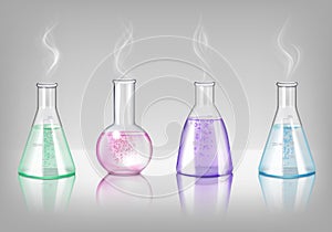 Laboratory Glassware Realistic Set