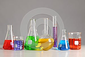 Laboratory Glassware on Table