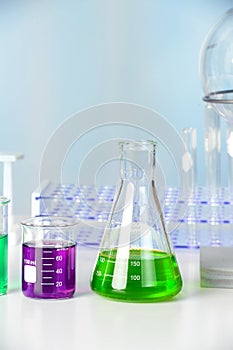 Laboratory Glassware on Table