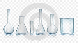 Laboratory Glassware Vector Illustration Set