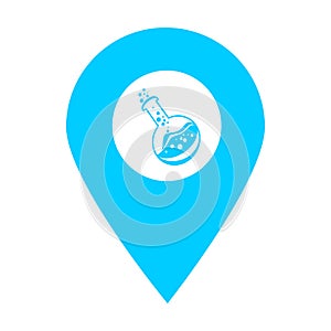 Laboratory location map pin pointer icon. Element of map point for mobile concept and web apps. Icon for website design and app de