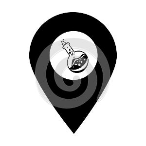 Laboratory location map pin pointer icon. Element of map point for mobile concept and web apps. Icon for website design and app de