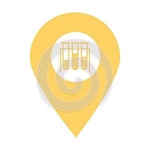 Laboratory location map pin pointer icon. Element of map point for mobile concept and web apps. Icon for website design and app de