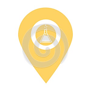 Laboratory location map pin pointer icon. Element of map point for mobile concept and web apps. Icon for website design and app de