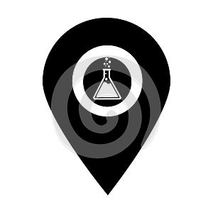 Laboratory location map pin pointer icon. Element of map point for mobile concept and web apps. Icon for website design and app de