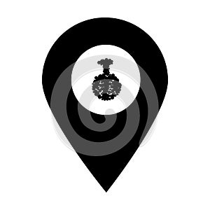 Laboratory location map pin pointer icon. Element of map point for mobile concept and web apps. Icon for website design and app de