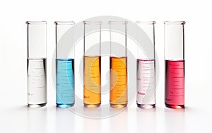 Laboratory Marvel Isolated Test Tubes on White Background