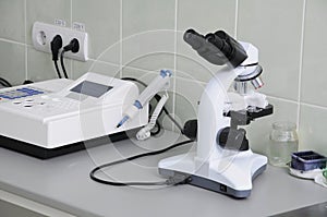 The laboratory medical equipment.