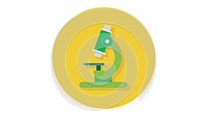 Laboratory Microscope Icon for Science Research, vector design Generative AI