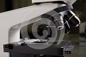 Laboratory microscope lens photo