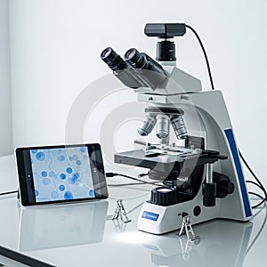Microscope with multiple objective lenses and binocular eyepieces