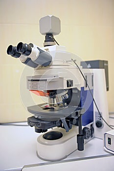 Laboratory Microscope. Scientific and health care research