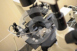 Laboratory Microscope. Scientific and health care research