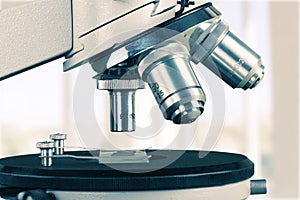 Laboratory Microscope. Scientific and healthcare