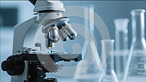 Laboratory Microscope Setup in a Clean Scientific Research Environment