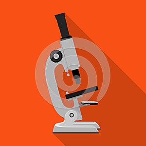 Laboratory microscope vector icon.Flat vector icon isolated on white background laboratory microscope.