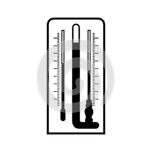 Laboratory psychrometer wet-and-dry-bulb thermometer photo