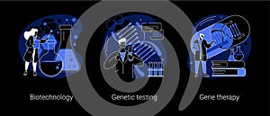 Laboratory research abstract concept vector illustrations.