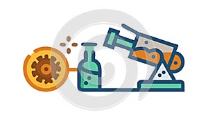 Laboratory Research Flasks, Scientific Experimentation, vector design Generative AI