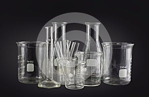 Laboratory Research - Scientific Glassware For Chemical Background