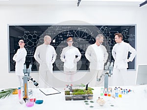 Laboratory researcher team
