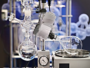 Laboratory rotary evaporator for chemistry photo