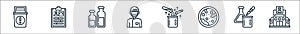 laboratory and science line icons. linear set. quality vector line set such as laboratory, experimentation, petri dish, experiment