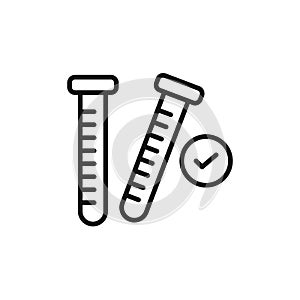 Laboratory test logo sign vector outline
