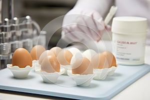 Laboratory Testing for Optimum Chicken Eggs. Generative By Ai