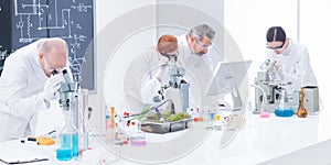 Laboratory under microscope analysis