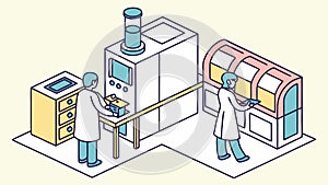 Laboratory work, scientific research, advanced equipment, data analysis, vector design Generative AI