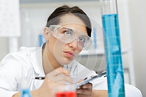 Laboratory work woman working in lab