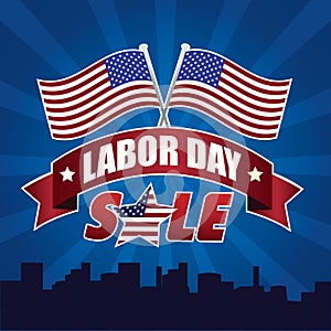 Labordaysaledesign. Vector illustration decorative design