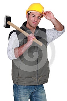 Laborer with hammer