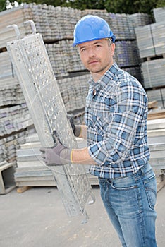 Laborer working in field