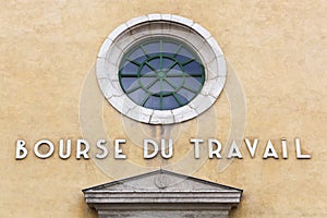The labour exchanges building called bourse du travail in France