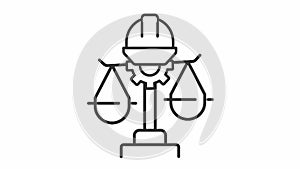 Labour law icon animation