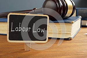 Labour law is shown using a text