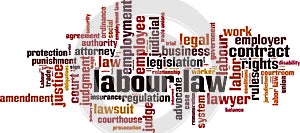 Labour law word cloud