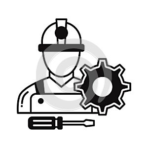 Labour Vector Icon which can easily modify or edit