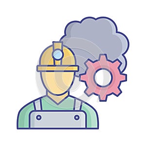 Labour work process  Vector Icon which can easily modify or edit