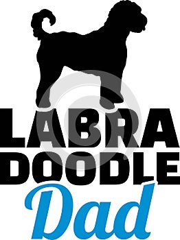 Labradoodle dad silhouette