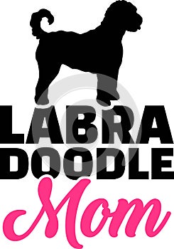 Labradoodle mom silhouette