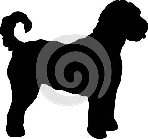 Labradoodle silhouette black