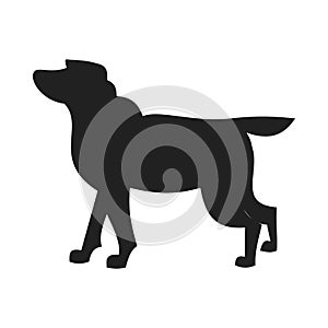 Labrador retriever black silhouette