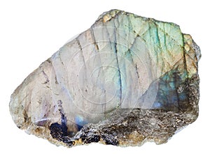 Labradorite gemstone with polished surface photo