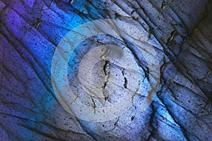 Labradorite macro detail photo