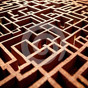 Labryinth maze structure, top down view