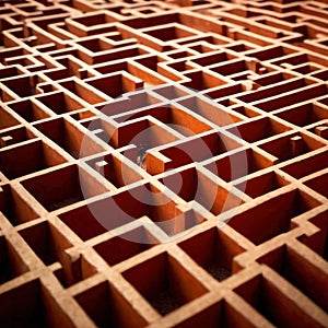 Labryinth maze structure, top down view